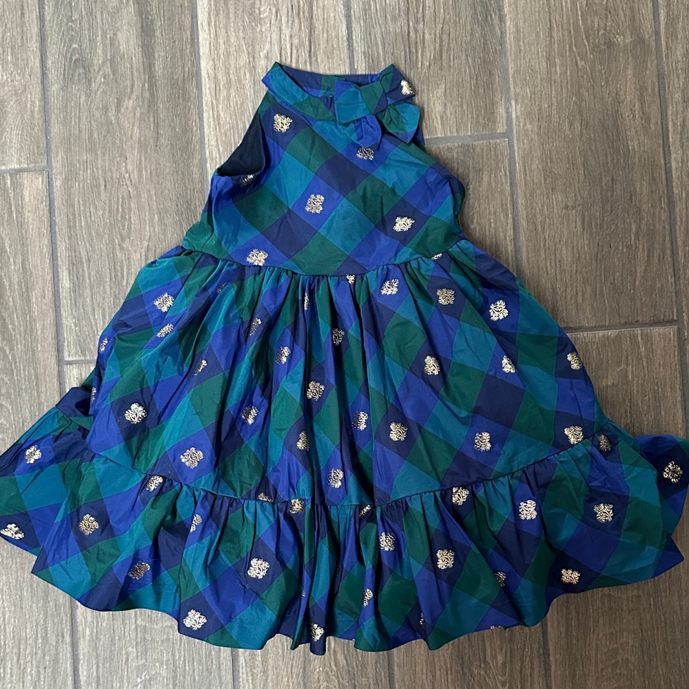 Janie and Jack Blue and Green Plaid Dress